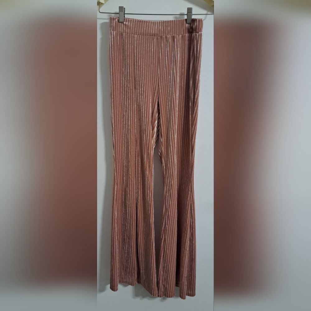 SHEIN Blush Wide Leg Pleated Pants